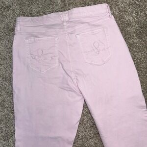 Lilly Pulitzer Annet High Rise Crop Flare Jeans Women Size 14 Misty Pink
